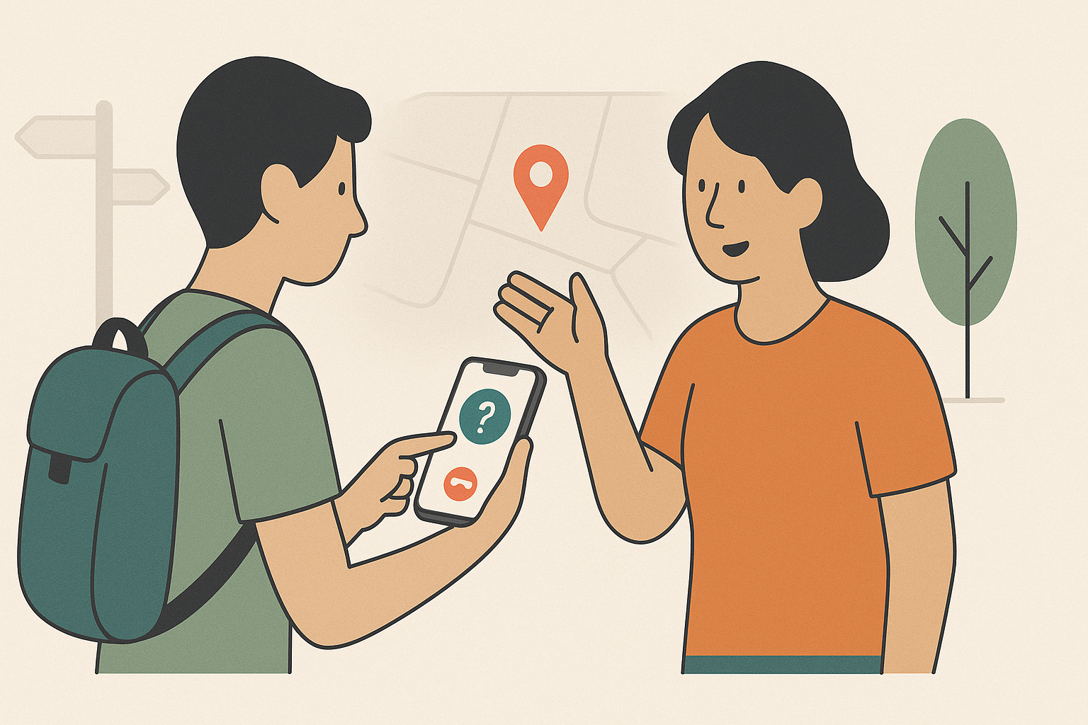 Two users trying to find the location of an unknown number.